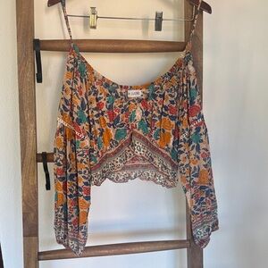 Lush Multicolor Floral Off-Shoulder Blouse